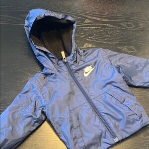 Nike Kids Hooded Blue Jacket with fleece inside